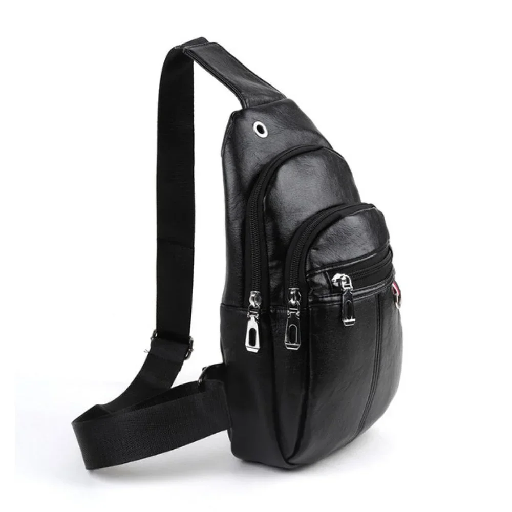 Belt Bag - Sling Bag - Black- Vegan Faux Leather - NWT- Men's / Unisex